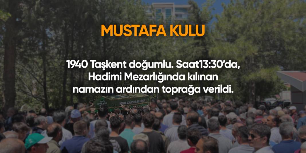 Konya'da bugün vefat edenler | 12 Şubat 2025 12